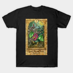 Nine Of Swords. Minor Arcana Tarot Card. T-Shirt